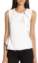 Thumbnail for your product : BCBGMAXAZRIA Leslee Zippered Ruffle Tank