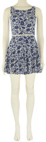 Thumbnail for your product : Dorothy Perkins Blue floral 50s flare dress