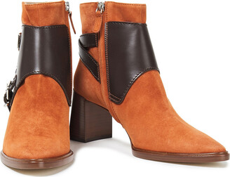 Tod's Leather-paneled Suede Ankle Boots