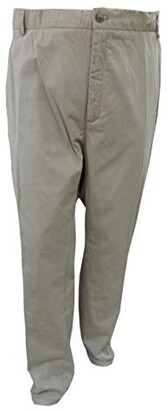 Carabou Mens Summer Chino Cotton Flexible Flexi Self Side Adjusting Expandable Waist Trousers W32 to54 (171) (Grey W42 X L31)