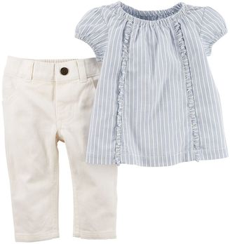 Carter's Baby Girl Ruffle Top & Jeans Set