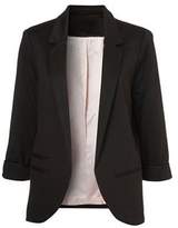 Thumbnail for your product : CFD Women's Fashion Folding Sleeve Stand Colar Office Blazer US-XXL