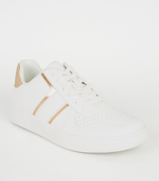 silver trainers new look