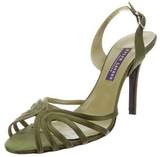 Thumbnail for your product : Ralph Lauren Purple Label Satin Multistrap Sandals