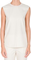 Thumbnail for your product : Agnona Eternals Sleeveless Wool Crepe Blouse