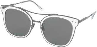 Bottega Veneta BV0064S Round Metal Frame Women's Sunglasses