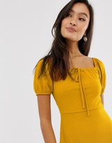 Thumbnail for your product : New Look jersey skater dress in mustard