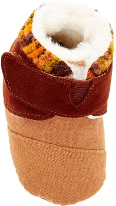 Toms Tiny Cuna Faux Shearling Suede Felt Shoe (Baby)