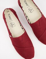 Thumbnail for your product : Toms vegan Alpargata slip ons in cherry