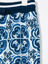 Thumbnail for your product : Dolce & Gabbana Children Majolica print trousers