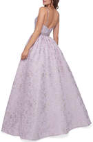 Thumbnail for your product : Mac Duggal Sweetheart Floral Brocade Sleeveless Ball Gown