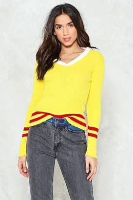Nasty Gal Play It Straight Striped Sweater