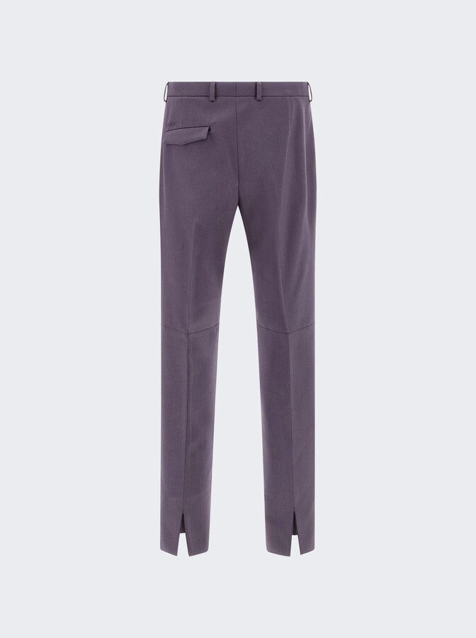 Gucci Pant With Split On Back & Embroidered On Back Wisteria