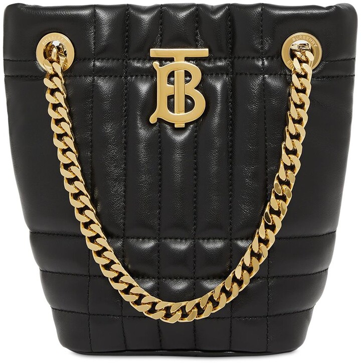 Burberry Medium Lola quilted leather bucket bag - ShopStyle