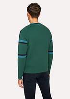 Thumbnail for your product : Paul Smith Men's Green Cotton Crew Neck Striped Sweater