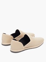 Thumbnail for your product : The Row Friulane Grained-leather Slipper Flats - Beige