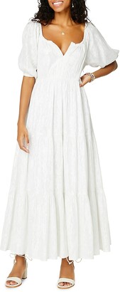 Zara Puff-Sleeve Maxi Dress