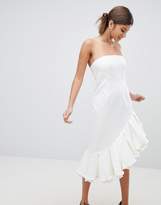 Thumbnail for your product : PrettyLittleThing Premium Bandeau Frill Midi Dress