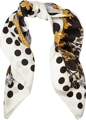 Versace Printed silk scarf