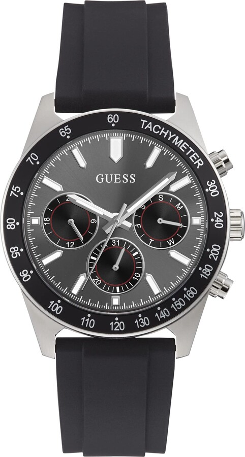 GUESS Multi-Function Silicone Watch - ShopStyle