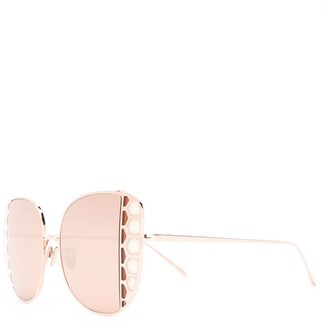 Linda Farrow Mirrored Sunglasses