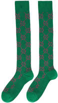 Thumbnail for your product : Gucci Green and Pink GG Supreme Socks