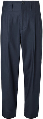 Nicholas Daley Tapered Pleated Cotton Trousers