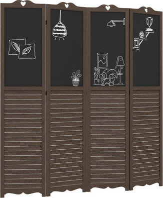 Ophelia & Co. Folding Room Divider with Blackboard