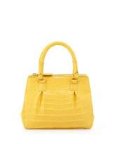 Thumbnail for your product : Nancy Gonzalez Mini Open-Top Crocodile Tote Bag, Yellow