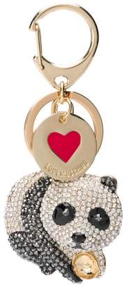 Love Moschino panda love heart key ring