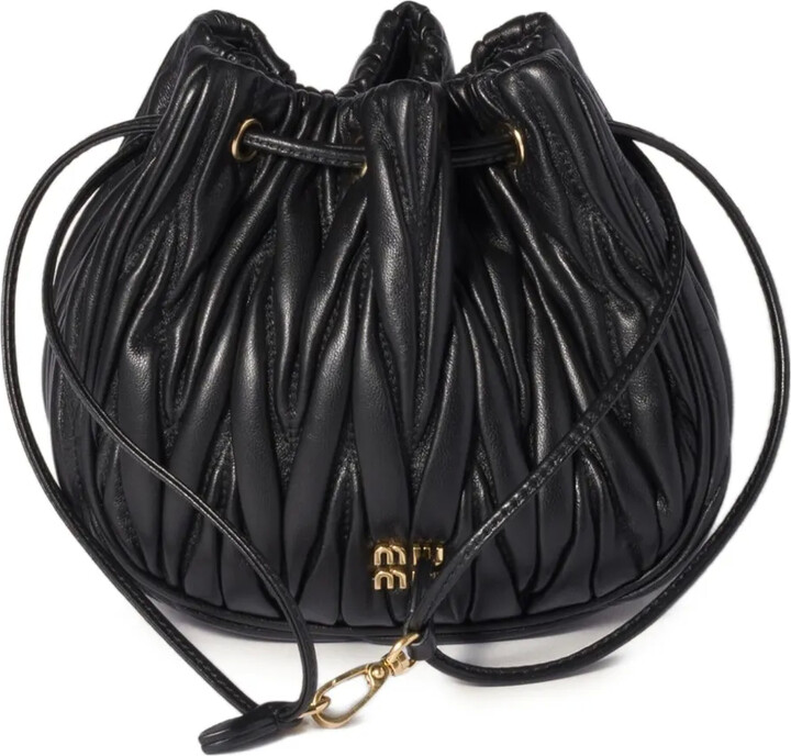 Miu Miu Matelassé Drawstring Clutch Bag