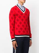 Thumbnail for your product : Gucci Tiger argyle sweater