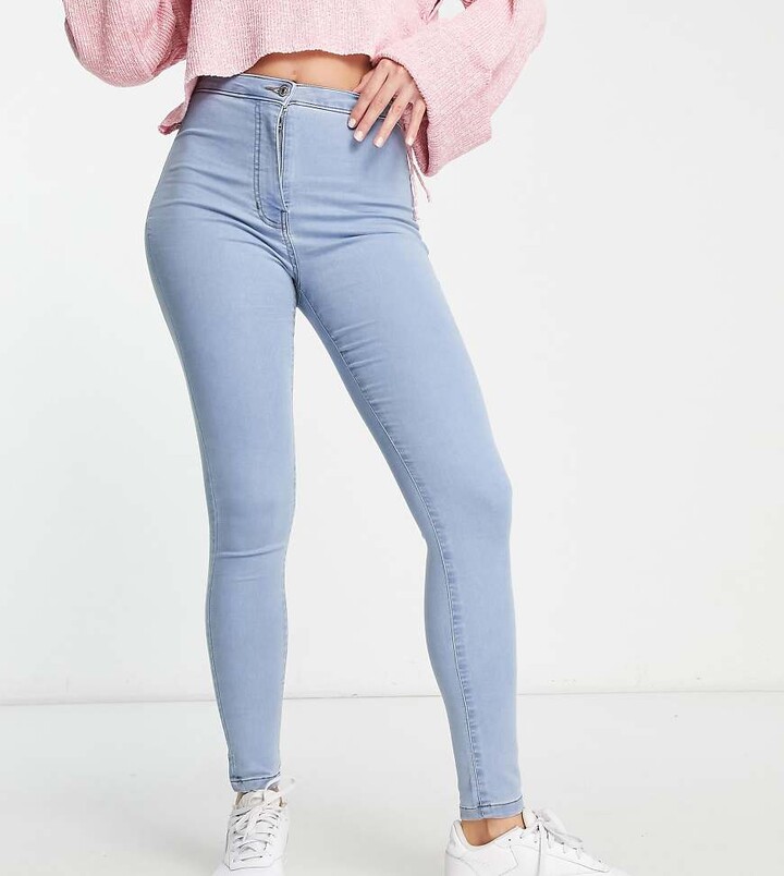 Topshop Hourglass high rise Joni jeans in mid blue ShopStyle