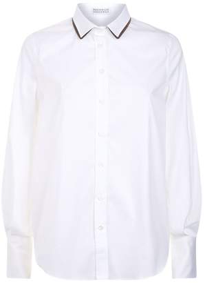Brunello Cucinelli Embellished Collar Shirt