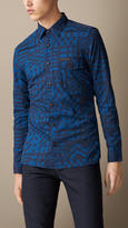 Thumbnail for your product : Burberry Abstract Print Flannel Shirt