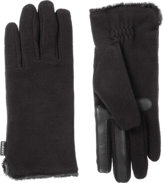 Isotoner Womens Stretch Fleece Gloves With Microluxe Lining and Smart Touch Technology