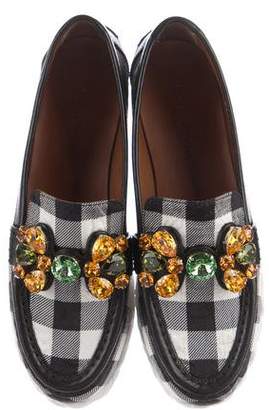 Dolce & Gabbana Embellished Gingham Loafers
