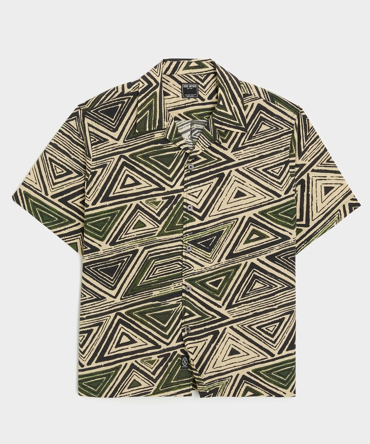 Todd Snyder Cropped Silk-Cotton Camp Collar Shirt