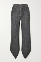 Thumbnail for your product : Loewe Asymmetric Cropped High-rise Bootcut Jeans - Black