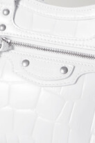 Thumbnail for your product : Balenciaga Neo Classic City Mini Croc-effect Leather Tote - White