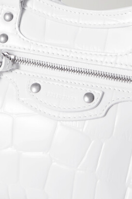 Balenciaga Neo Classic City Mini Croc-effect Leather Tote - White