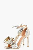 Thumbnail for your product : boohoo Serena Bow Detail Two Part Heels