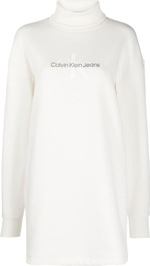 Calvin Klein Women\'s Short Sleeve Logo T-Shirt ShopStyle Dress 