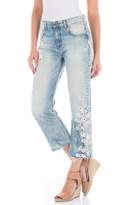 Thumbnail for your product : Fidelity Taylor Painted Crop Wide Leg Jeans