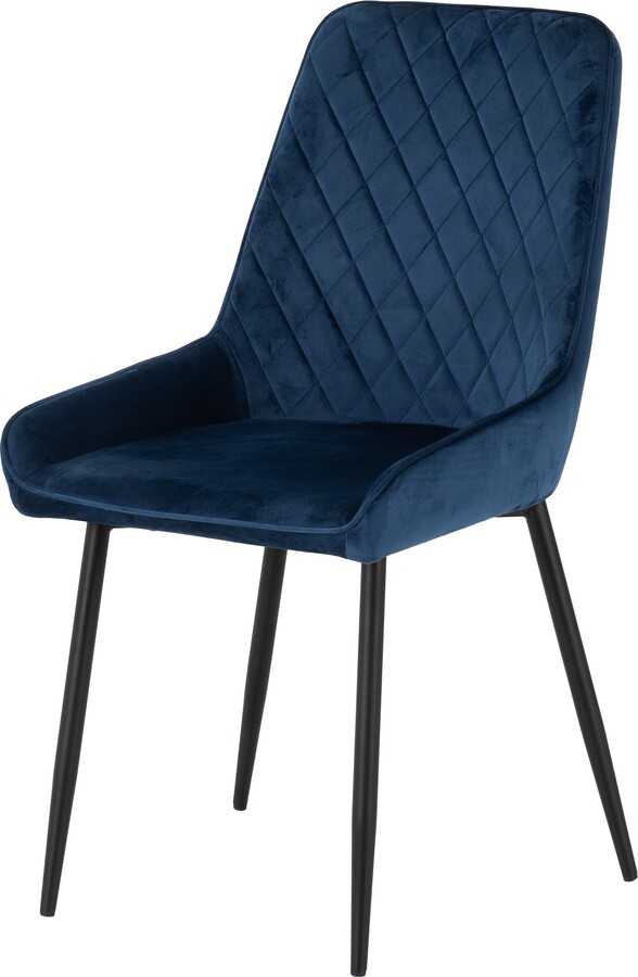 Dunelm Avery Set of 2 Dining Chairs, Velvet Navy Blue ShopStyle