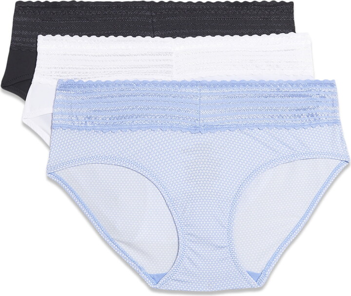 Warners Blissful Benefits Dig-Free Microfiber Lace Hipster 3-Pack RU1793W