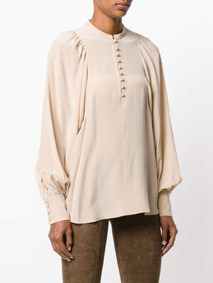 Joseph puffy sleeves buttoned blouse