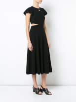 Thumbnail for your product : Derek Lam 10 Crosby Short Sleeve Ruffle Midi Dress