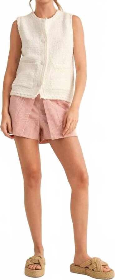 Merci Edith Sweater Vest In Ivory