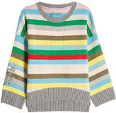 Zadig & Voltaire Striped Merino Wool Pullover with Embroidery